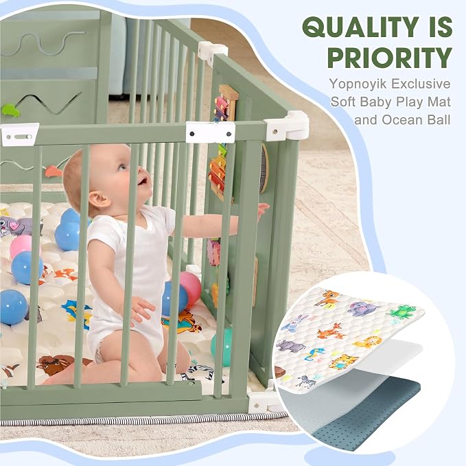Foldable Wooden Baby Playpen - Image 4