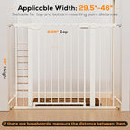 29.5-46" Baby Gate for Stairs, Baby Safety Essentials, Auto Close Gate for - Image 3