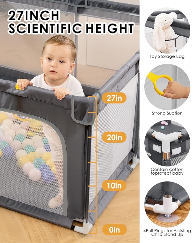 50" x 50" Extra Large Baby Playpen - Image 5
