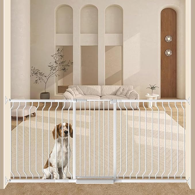 Extra Tall 40.55" Gate, 73.62-80.70" Extra Tall and Wide Dog Gate, Extra Wide by Foreng