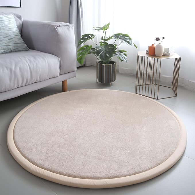 Loartee Thick Kids Round Rug by Loartee