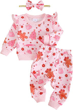 Mioglrie Toddler Baby Girl Clothes Fall Winter Sweatsuit Newborn Sweatshirt by Mioglrie