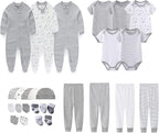 Newborn Layette Gift Set 27-Piece Baby Girl Clothes Bodysuits, Pants Essentials by MAMIMAKA