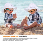Baby Girl Sun Hat with UPF 50+ Outdoor Adjustable Beach Hat with Wide Brim - Image 6