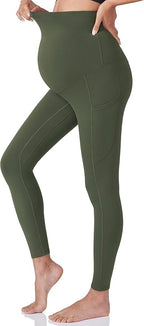 POSHDIVAH 3 Pack Women's Maternity Workout Leggings Over The Belly Pregnancy - Image 2
