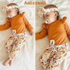 Aalizzwell Preemie Newborn Infant Baby Girls Clothes Ribbed Romper Bodysuit - Image 2