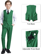 JPF Boy's Formal Suit Set Slim Fit Kids Tuxedo Suits - Image 3