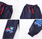 Boys Pants, Toddler 3 Pack Drawstring Elastic Sweatpants Cartoon Active Joggers - Image 4