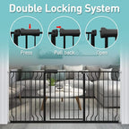 WAOWAO Baby Gate 71.65-76.38" Extra Wide Pressure Mounted Walk Through Swing - Image 4