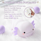 Axolotl Night Light for Kids, Cute Purple Axolotl Lamp, LED Squishy Nursery - Image 7