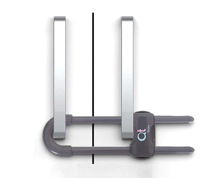 Baby Proofing Cabinet Locks | Adjustable U Shaped Baby Safety Latches - Image 3