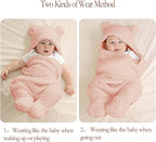 Baby Swaddle Blanket Boys Girls Cute Bear Plush Essential Receiving Blanket - Image 8