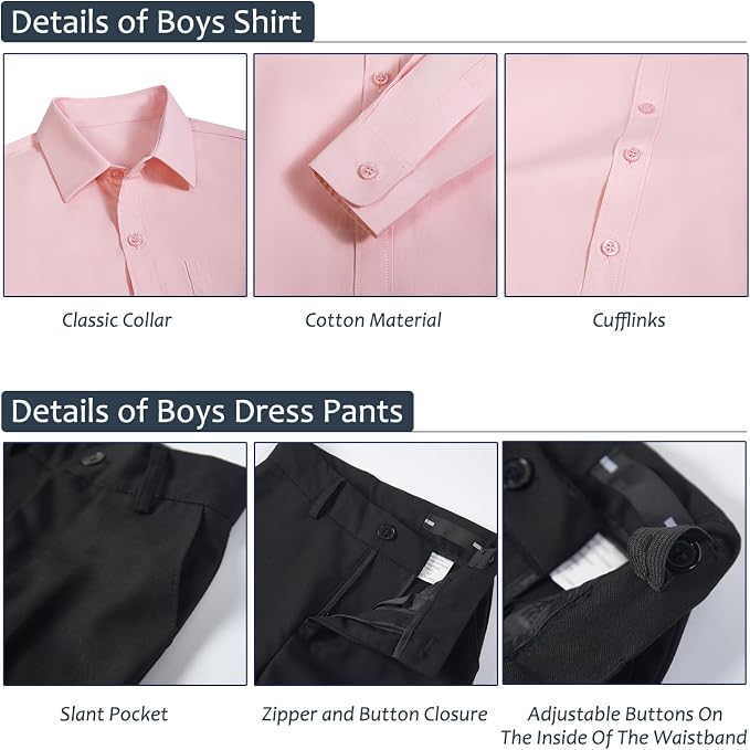 Boys Suits Formal Dress Vest and Pants Set - Image 5