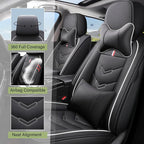 Leather Car Seat Covers Fit for LR Range Rover Evoque 2019-2025, 5 Seater - Image 2