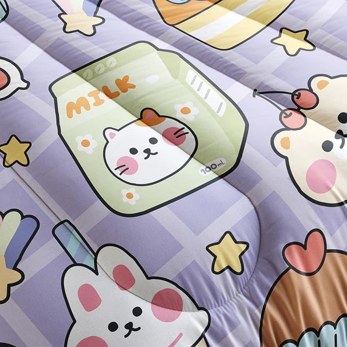 QOOMO Kawaii Bear Comforter Set - Image 5