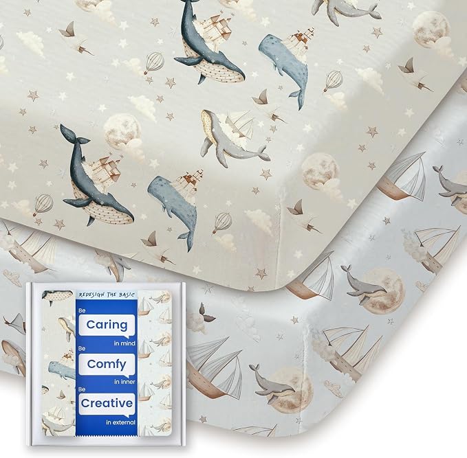 Graco Pack and Play Sheets Fitted, TotBasic Ultra Soft Mini Crib Sheets Boy by TotBasic%7CRedesigntheBasic