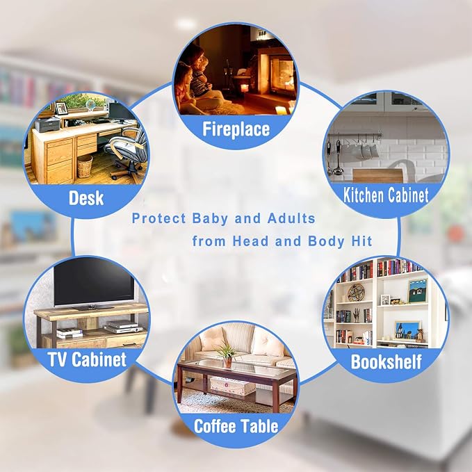 Edge Protector 100% Silicone, Baby Proofing Corners Clear Guards, Pre-Tape - Image 6