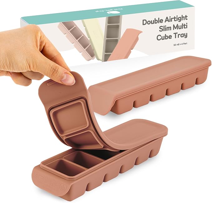 Silicone Freezer Trays with Lid, 1oz 6 Section by FIRGI-FirstGift