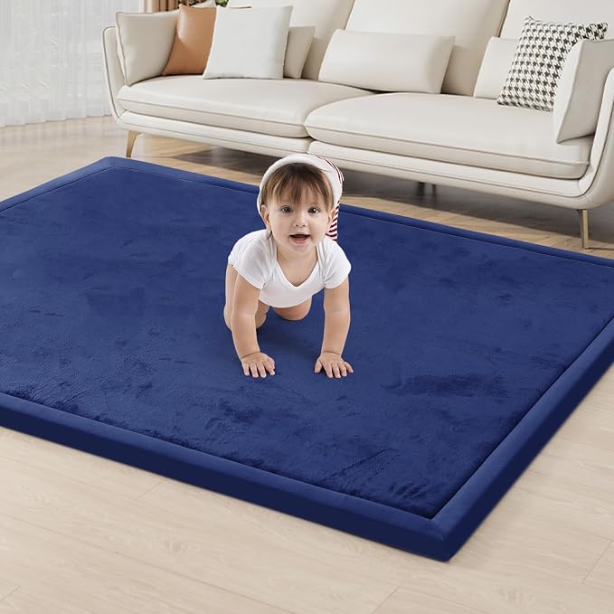 ACOMOPACK Baby Play Mat for Floor 1.3" Thick Memory Foam Play Mat 39"×59" Tummy by ACOMOPACK