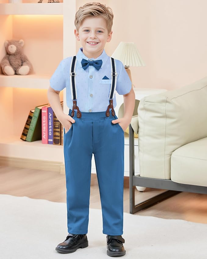 nilikastta Toddler Boy Outfit Boy Suit Boy Dress Shirt - Image 3