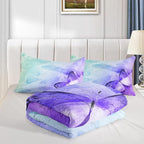 QOOMO Butterfly Comforter Twin Size, Watercolor Butterfly Kids Bedding Set - Image 4