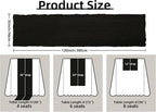 FEXIA Black Cheesecloth Table Runner Cheese Cloth Runner 35x120 Inches Gauze - Image 2