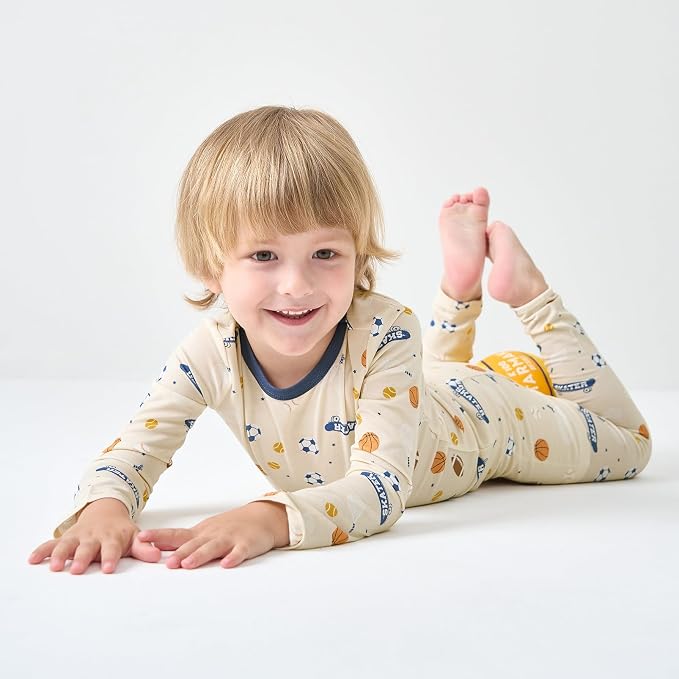 pureborn Baby Toddler Kids Viscose from Bamboo Pajamas Set Pjs 2pcs 18M-8Y - Image 4