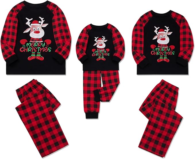 Weixinbuy Family Pajamas Set Christmas Pjs Matching Clothes Pajamas - Image 2