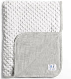 lulumoon Baby Blanket for Newborn Receiving: Minky Dot & Muslin Lightweight by Lulumoon