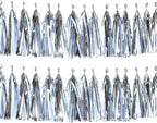30pcs Silver Tissue Tassels DIY Hanging Decorations by Yangeey
