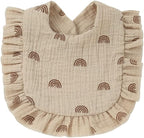 4 PACK Solid Muslin Baby Drool Bibs Set - Image 5