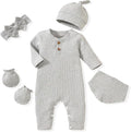 Aalizzwell Newborn Baby Ribbed Romper by Aalizzwell