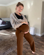 G4Free Maternity Pants Over The Belly Yoga Dress Work Pregnancy Pants Stretchy - Image 3