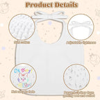 Baby Shower Game Sign Blank Bib DIY Set Newborn Essentials Stuff - Image 4