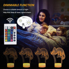 FULLOSUN Chameleon 3D Night Light Lizard Projection LED Lamp Baby Nursery - Image 6