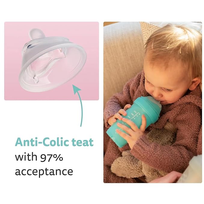 Herobility Double Anti-Colic Silicone Nipples, Baby Bottle Teats, Breast Like - Image 3