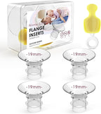 Flange Insert 15mm 4PCS for 24mm Flange/Shield, Flange Sizing Kit Silicone by NursiLuna