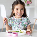 Bumkins Toddler Utensils, Kids Size Fork and Spoon Set, Silicone and - Image 4