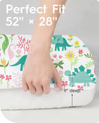 Dinosaur Crib Sheets for Boys, Premium Soft Crib Mattress Fitted Sheet - Image 6