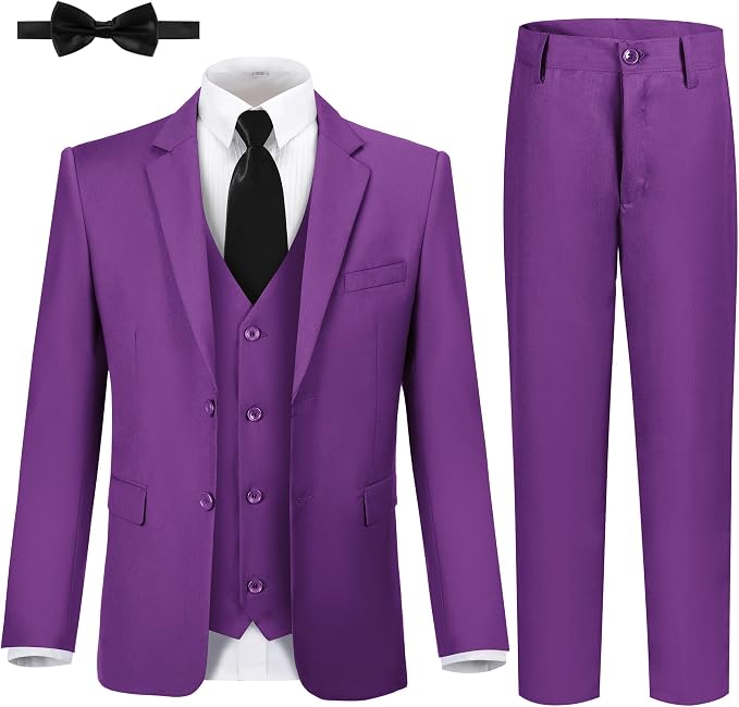 JPF Boy's Formal Suit Set Slim Fit Kids Tuxedo Suits by JPFMALESUIT