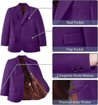 Boy's Suit Formal Slim Fit 5 Pieces Suit Set Blazer Vest Pants - Image 3