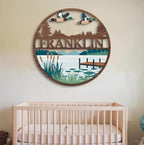 Personalized Mallard Duck Nursery Name Sign, Ducks Signs - Image 4