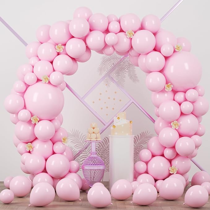 90pack Light Pink Balloons Different Size 18/12/10/5 Inch Pastel Pink Balloon by Voircoloria