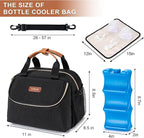Breastmilk Cooler Bag with Ice Pack Fits 6 Baby Bottles up to 9 Ounce, Wearable - Image 5