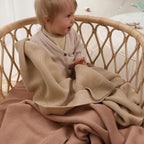 Knitted Organic Cotton Baby Blanket- Swaddle Blanket - Image 9