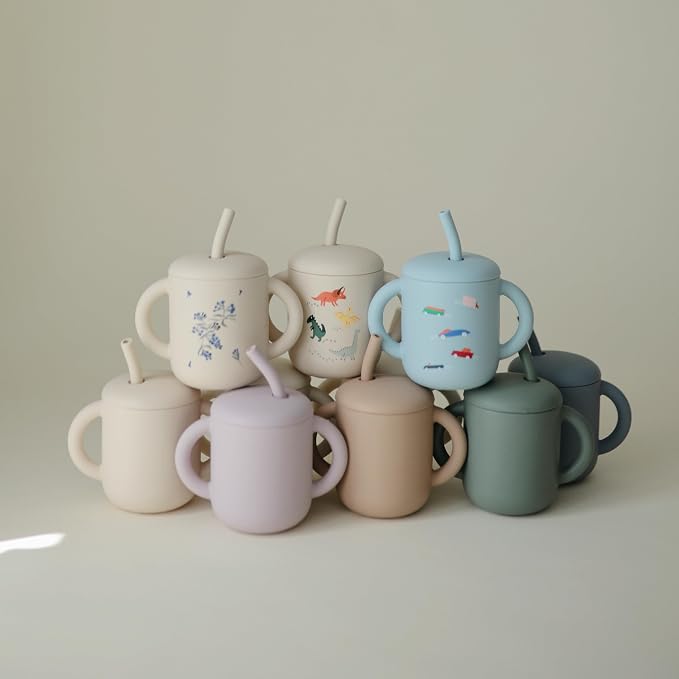 mushie 100% Silicone Training Cup & Straw - Image 7
