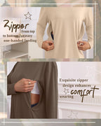 3 Pack Women's Nursing Breastfeeding Tops, Long Sleeve Maternity Shirts - Image 3