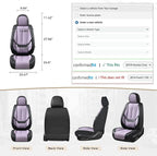 Coverado Car Seat Covers Full Set, Car Seat Protector Waterproof, Nappa Leather - Image 7
