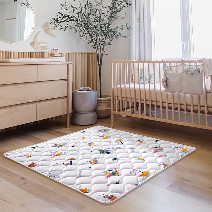 High-Density Foam Baby Play Mat, 47x47 Inches Thicken One-Piece Comfortable and - Image 5