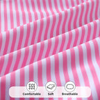 Happy Town Toddler Swimsuit Girl Solid Color Stripe One-Piece Baby Bathing Suits - Image 5
